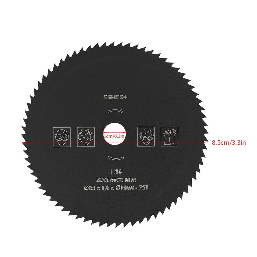 85mm Diameter 10mm Bore Circular Saw Blade HSS Material 72 Teeth HSS Saw Blade Carbide Material Fast Cutting Carbide Saw Blade