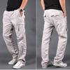 Pantalons décontractés pour hommes, salopette en coton, pantalons d'extérieur droits multi-poches pour hommes