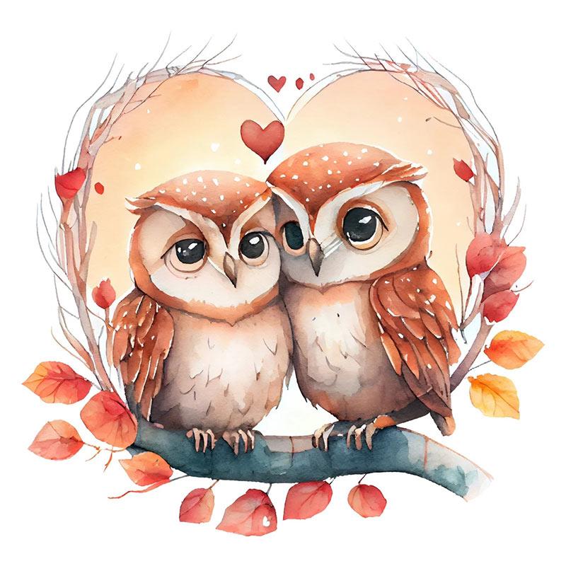

Couple Owl Birds Wall Sticker Bathroom Toilet Removable Home Decoration For Bedroom Kitchen Living Room Sticker Transparent Decoration Decals M414 A-25cm Longest Side