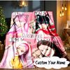 Custom Name Neon Kpop BP Blanket Ideal Bedding Blanket Perfect for Travel, Camping, Living Rooms, Offices, Sofas, Fan Christmas Gift