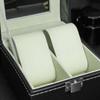 PU Leather Display Storage Collection Organizer Watch Box Case With Glass Top Slot Men Watch Bracket Display Box Gifts