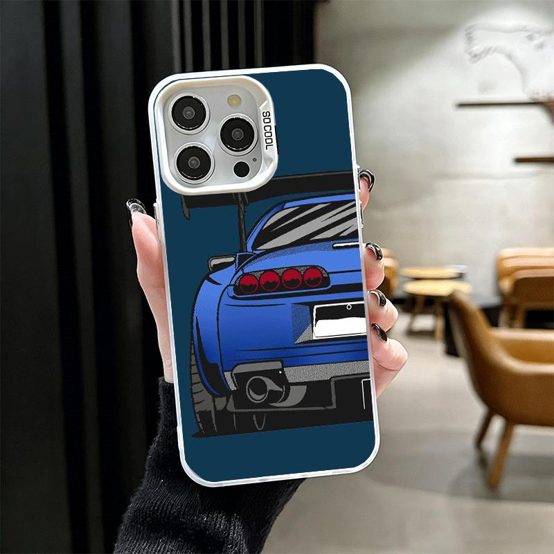 JDM Sports Cars Minimalist Design Soft Phone Case for iPhone 15 16 17 Pro Max 17Air 16E 14 Plus 13 12 Mini Shockproof Cover Back iPhone 17 Air