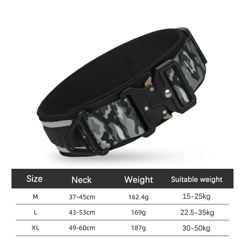 Fashionable Camouflage Dog Tactical Collar Soft Thickened Adjustable Outdoor Walking Training Pet Collars Dog Safety Accessories