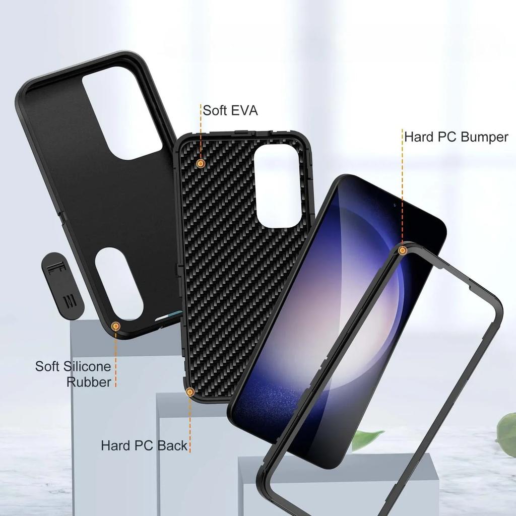 Kickstand Durable Armor Cases for Samsung Galaxy S25 Plus Edge S24 Ultra S23 FE S22 Case
