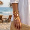 Waterproof Ins Vintage Bohemian Colorful Flower Rainbow Bracelet DIY Beaded Charm Bracelets With EU Reach US CPSIA Standard