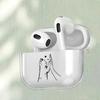 Fashionable and Creative Cat Pattern Suitable for Airpods 3 2 1 Pro 2 4 Pro3 Transparent Headphone Protective Case, Anti Drop