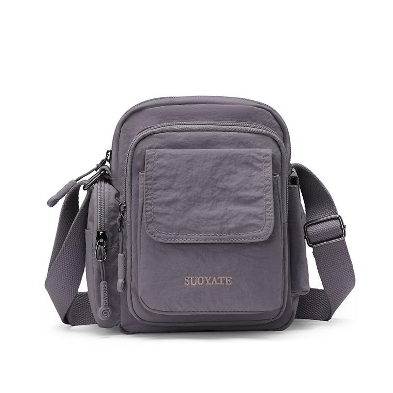 Small Square Bag Women's Shoulder Bag Water-Repellent Nylon Crossbody Bag