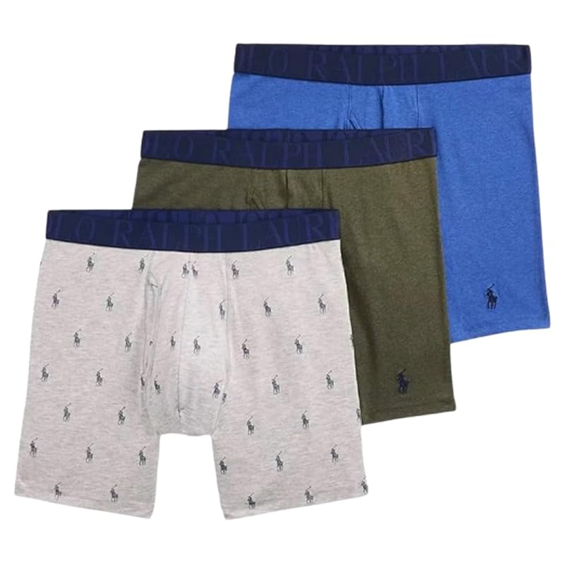 

[POLO RALPH LAUREN] шорты-боксеры polo ralph lauren средней длины, эластичный комплект из 3 предметов, мужское нижнее белье, эластичный классический крой NWBBP3