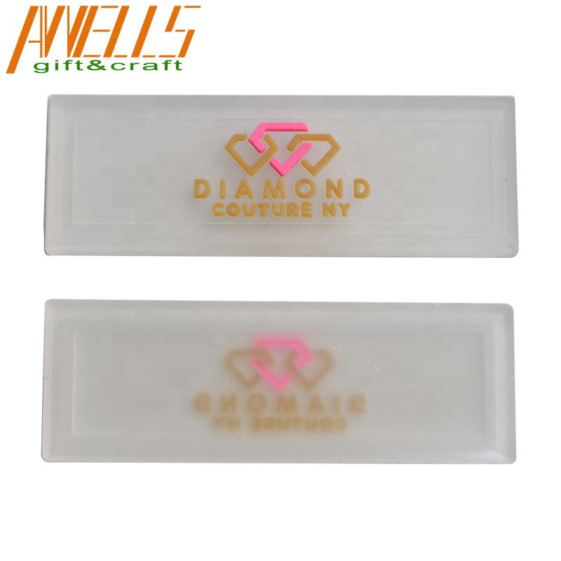 Waterproof High Quality Clear PVC Patch Transparent Rubber Logo PVC Patch Customized