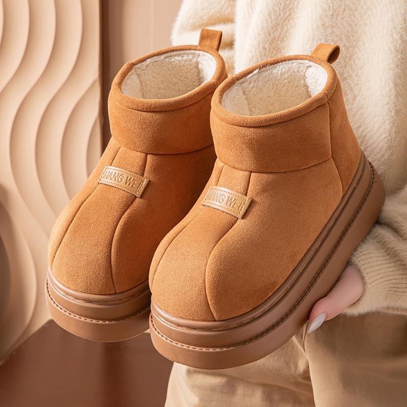 Cotton shoes women's winter wear velvet thickened bottom all-inclusive heel warm women's cotton slippers new fashion