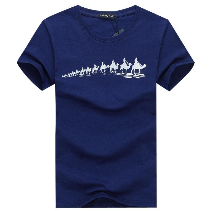 Men's Casual Fashion T-shirt Cotton Men's Short Sleeved T-shirt