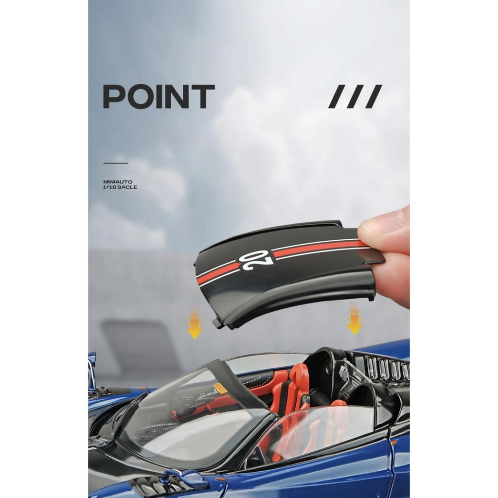 1/18 Pagani Huayra BC Supercar Alloy Car Diecasts & Toy Vehicles Car Model Sound and Light Παιχνίδια αυτοκινήτου για παιδιά Δώρα