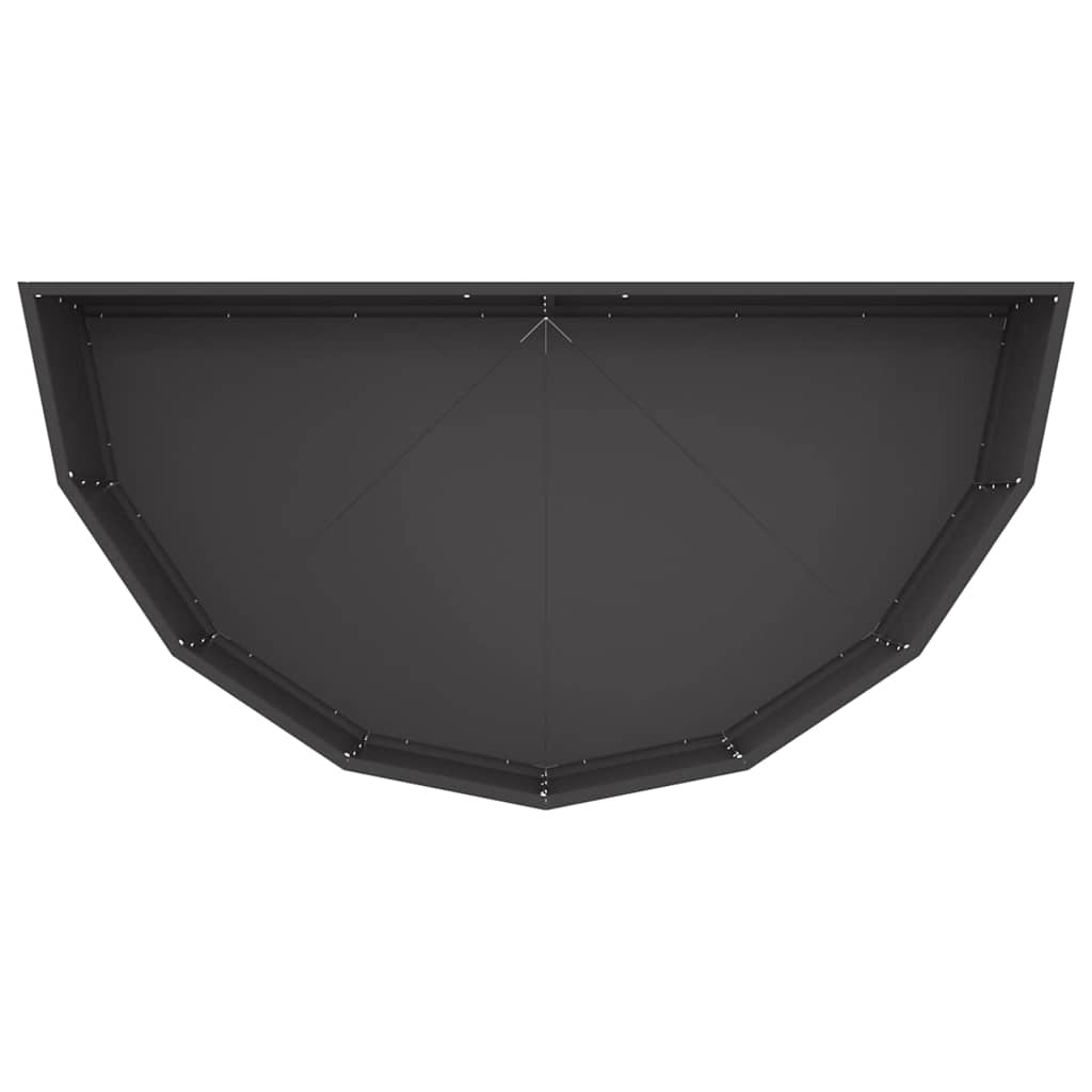 Planter Black 120 X 60 X 35 Cm Steel
