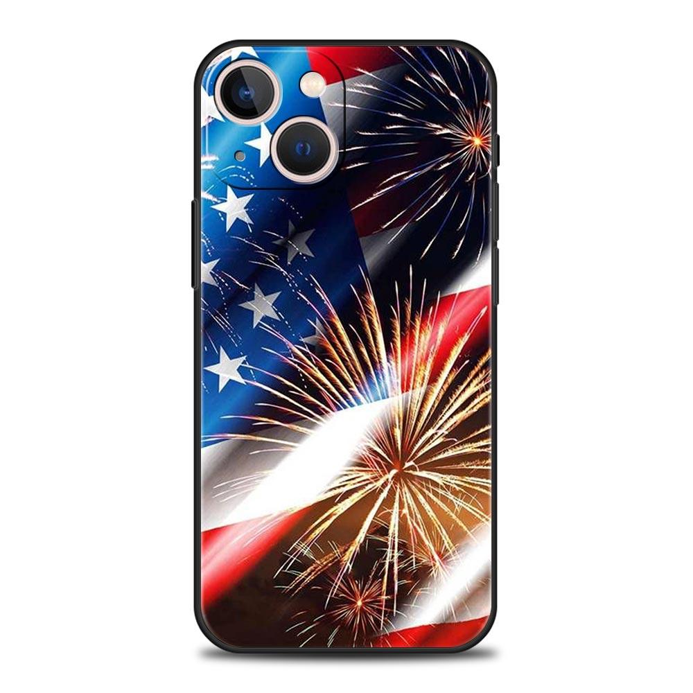 Phone Case Cover for iPhone 17 Pro Max 16 15 14 13 12 11 Pro Max Plus 17AIR Shockproof Soft TPU Bags American United States Flag