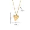 Sparkling Heart Zirconia Necklace, Golden Plated Chain, Bridal Jewelry for Wedding & Party