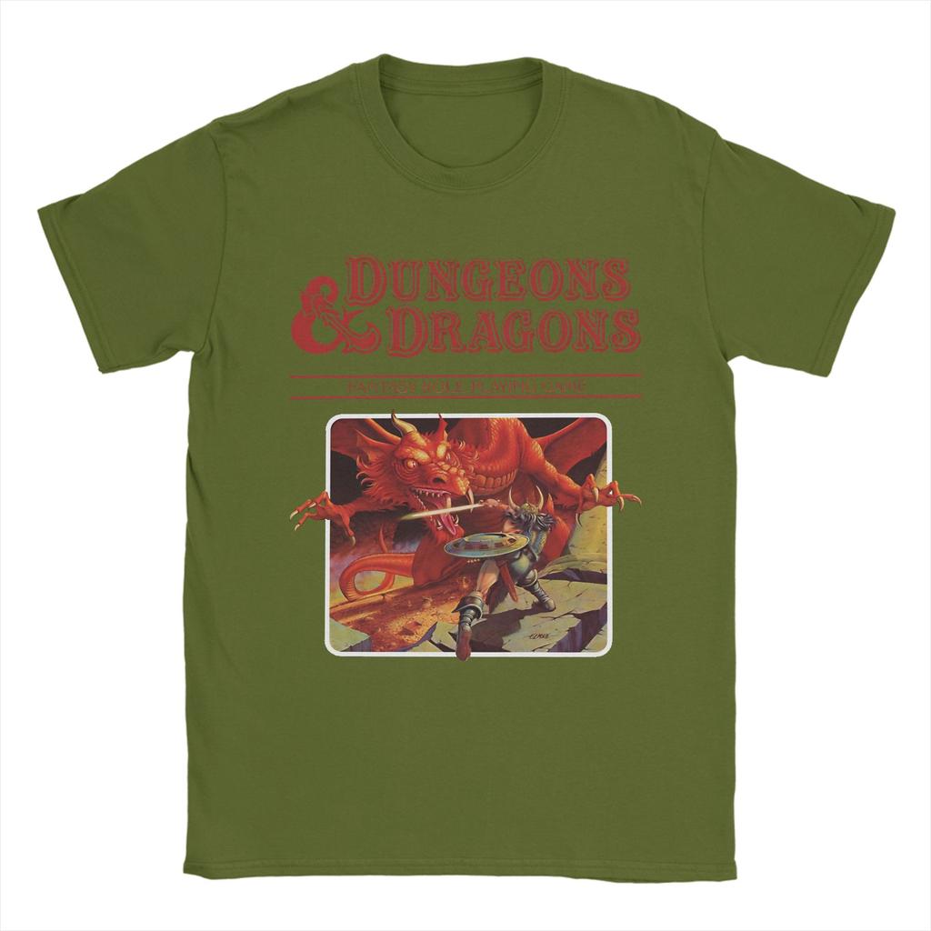 Dungeons  Dragons Base Set Red Logo T Shirt Summer Cotton T Shirts For Unisexs Novelty Casual Tee Shirt Short Sleeve Clothes