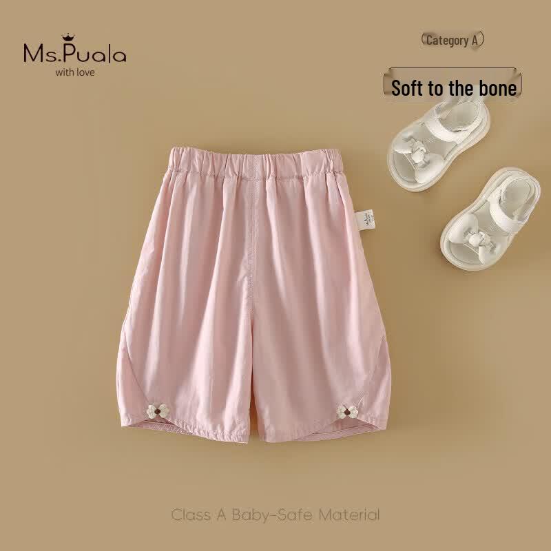 MS.PUALA Baby Girls  Summer Cotton Capri Pants 80 cm розовый