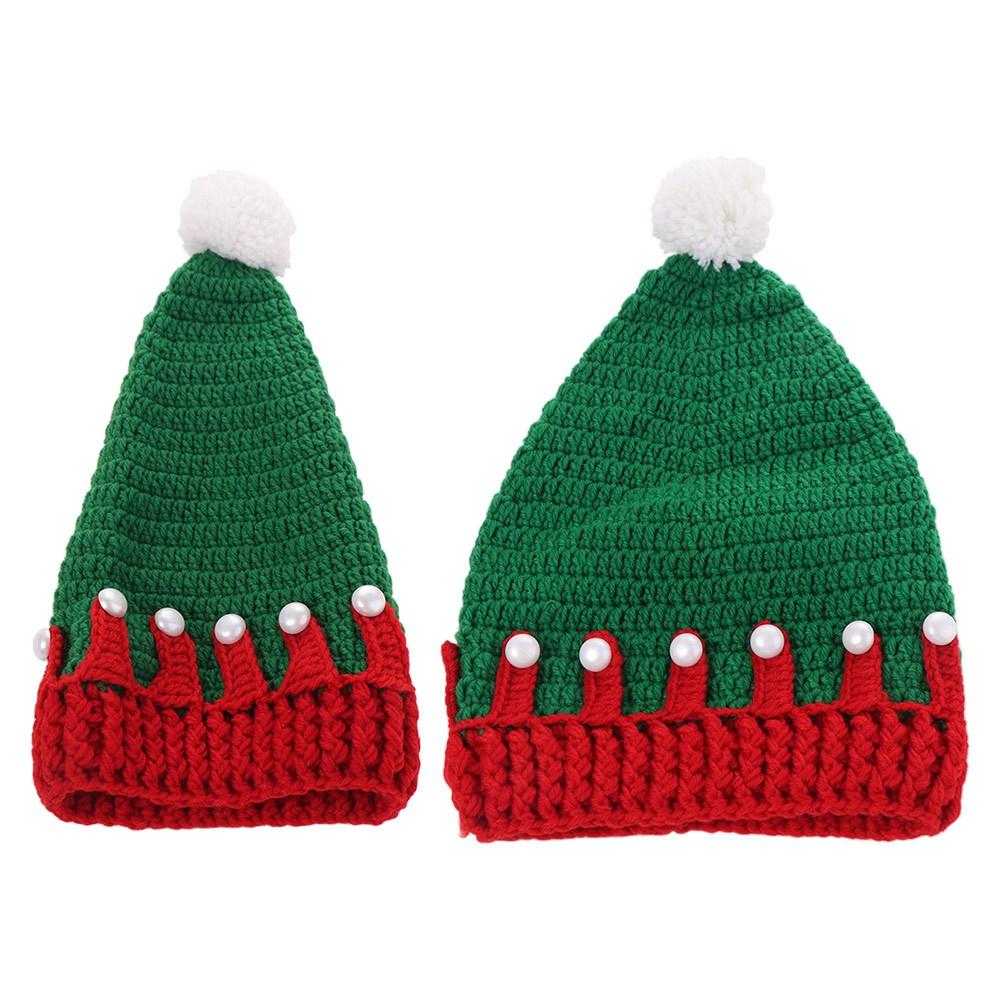 Thicken Christmas Hat Soft Santa Knitted Hat Happy New Year Baby Knitted Caps  Winter Accessories