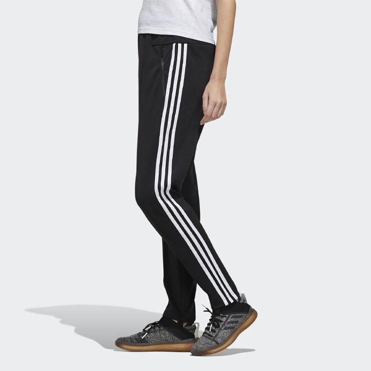 adidas Three Stripes Straight Leg Casual Sports Pants Women Pants Black ED1419