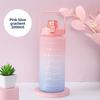 Gradient Color Sports Water Cup, Large-capacity Frosted Space Cup, Portable Outdoor Portable Sports Gradient Water Bottle