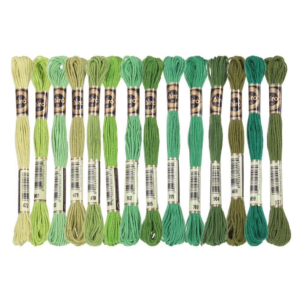 14 Skeins Embroidery Floss Cross Stitch Thread Polyester Embroidery Threads Bracelets String for Cross-Stitch Hand Embroidery