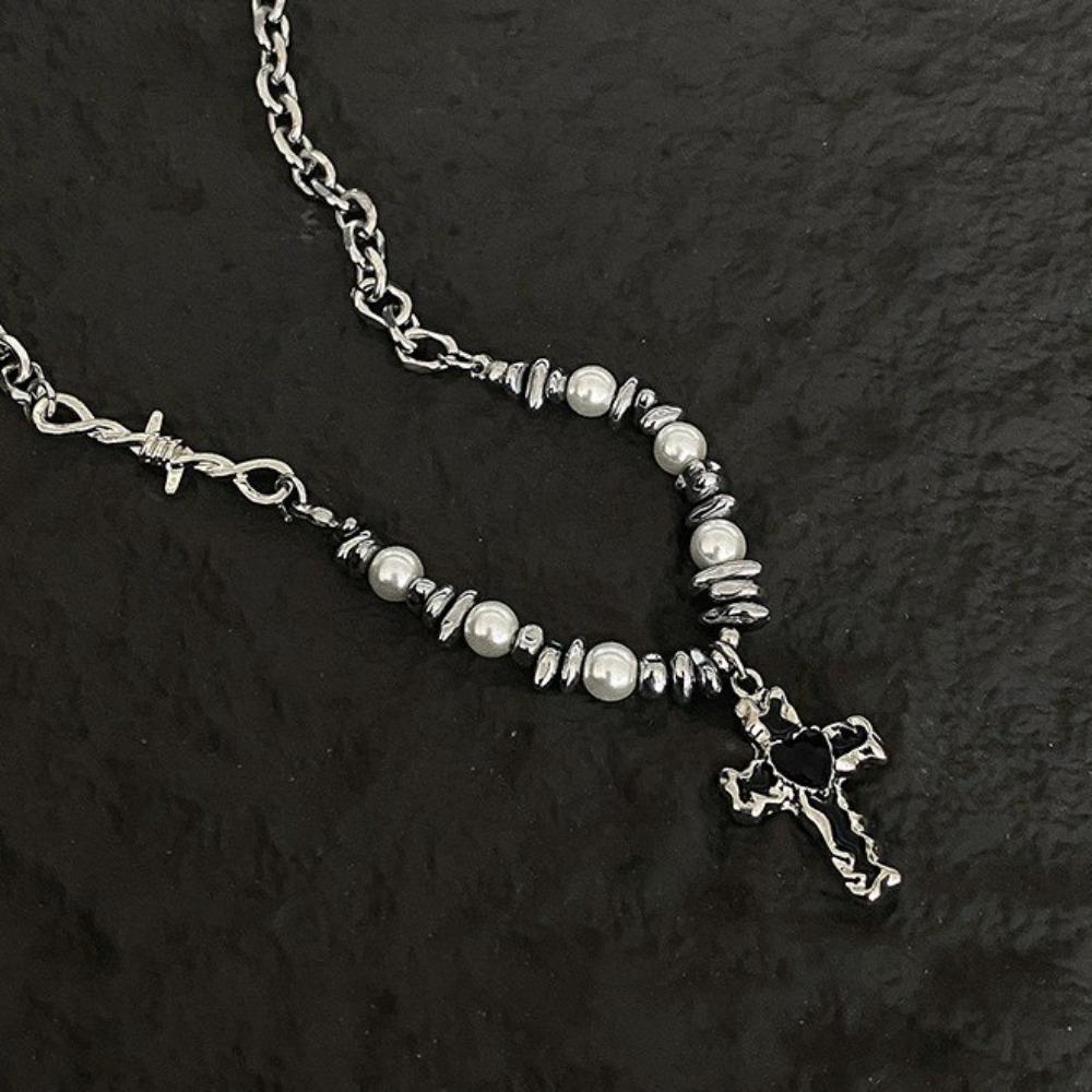 Kreuzkette Herren Titanstahl Nicht Verblassend Hochwertiges Gefühl Vielseitiges Persönlichkeitsdesign Sommer Accessoires Damen Trend Einfacher Schmuck