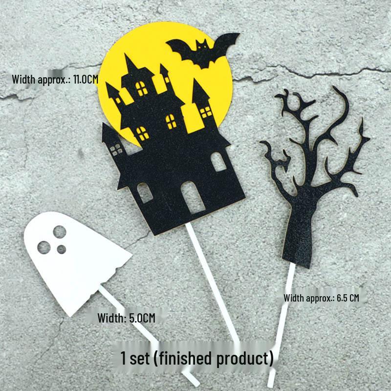 Backen Halloween Kuchen Dekoration: Fledermaus, Spinne, Hexe, Geisterhaus Topper