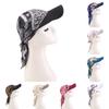 Breathable Women Printed Satin Headscarf Hat Summer Baseball Cap Outdoor Sun Hat  For Men Women