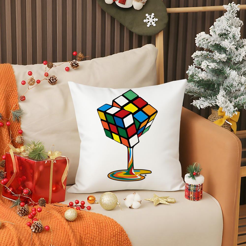 Home Personality Display Rubiks Cube Pillow Case Printing Pillowcase Living Room Sofa Cushion Cover Bedroom Room Decor