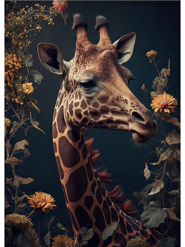 Vintage Animals In Jungle Flowers Canvas Painting Poster Print Peacock Toucan Parrot Elephant Monkey Wall Art Room Home Decor