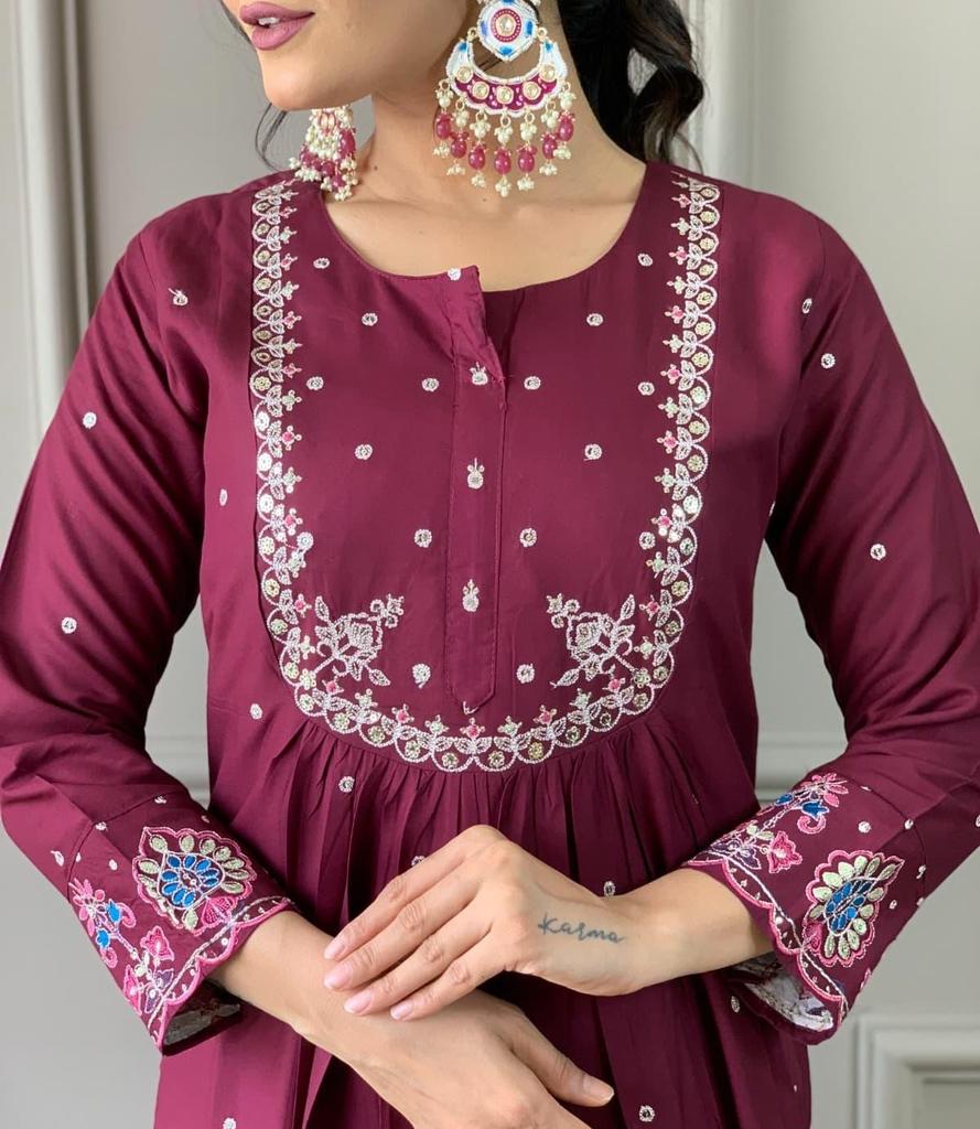 Women Designer Kurti Pant Dupatta Set Indian Bollywood Top Tunic Kurti Salwar Kameez Dress