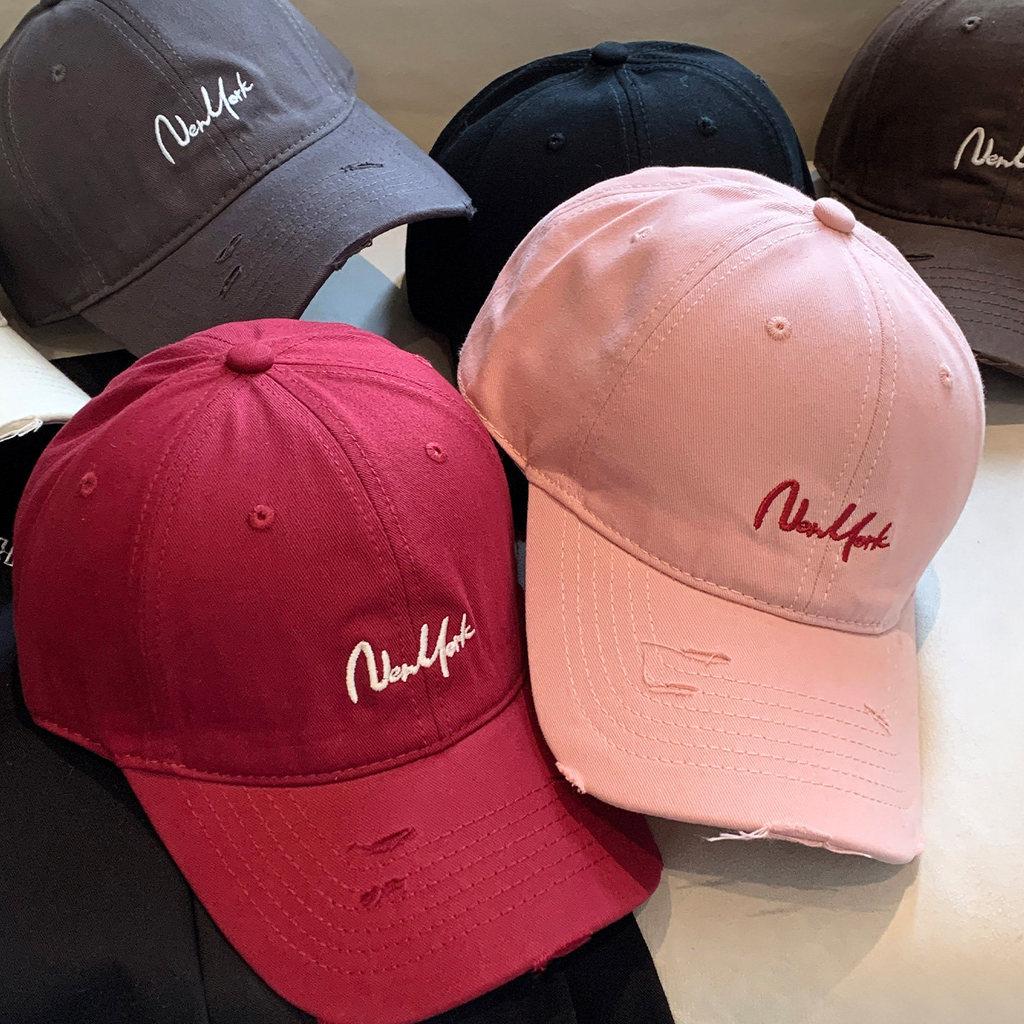 Embroidered Pink Baseball Cap For Women With Adjustable Fit And Sun Protection