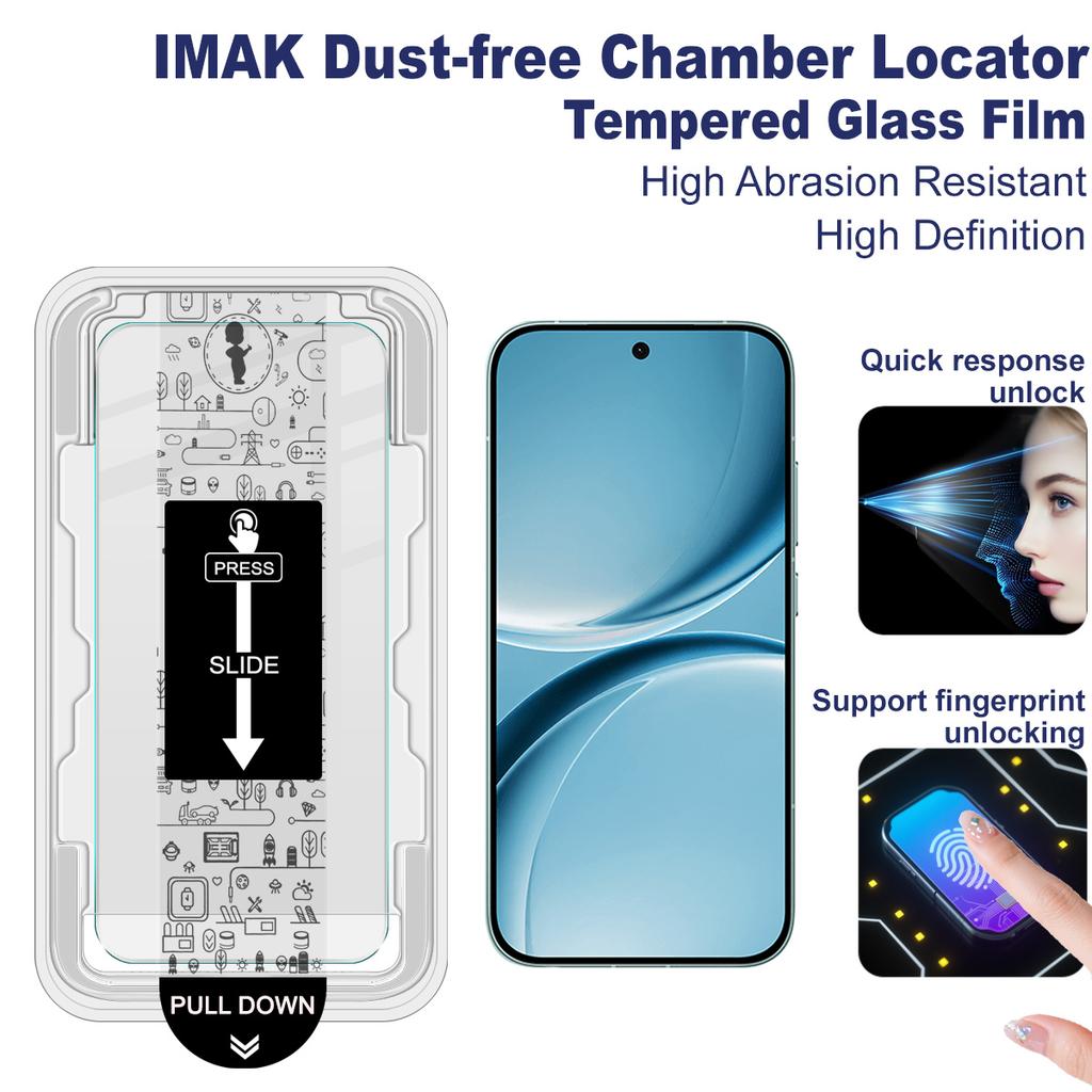 For Redmi Turbo 5 5G Glass IMAK Dust-free Cabin H Series Tempered Glass Film