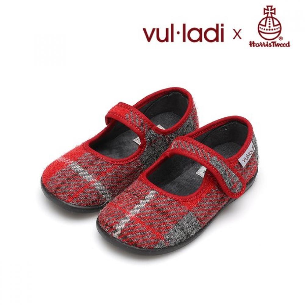 Vulladi Tradhus X Harrystweed Mary Jane Girls Shoes 4131 Tartan Light Red Light red/EU21(134mm)