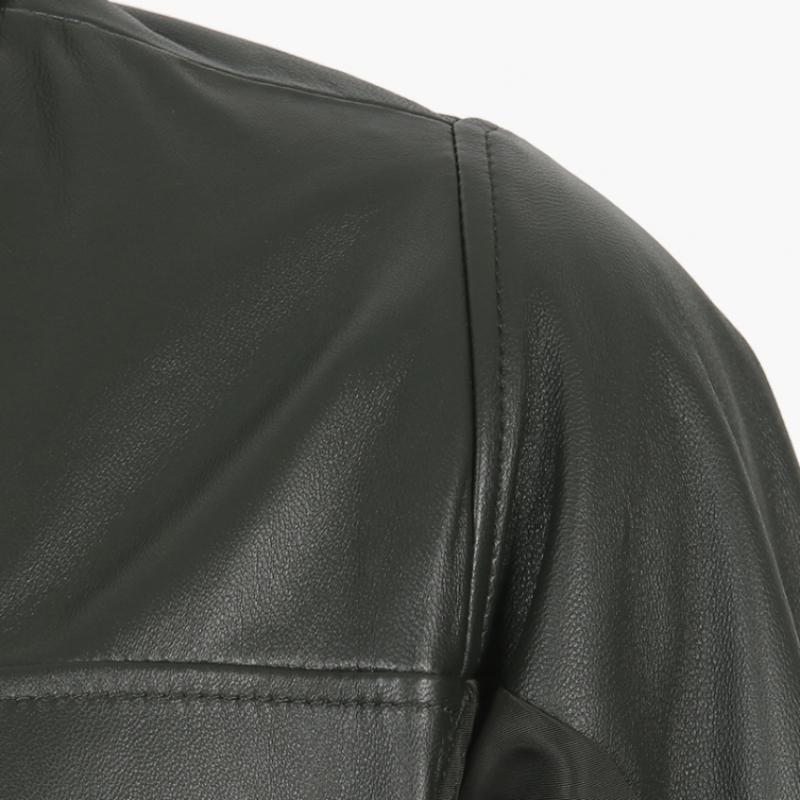La Belle Shinyoung Fur Women Lambskin Combi Sporty Jacket Sy107jk