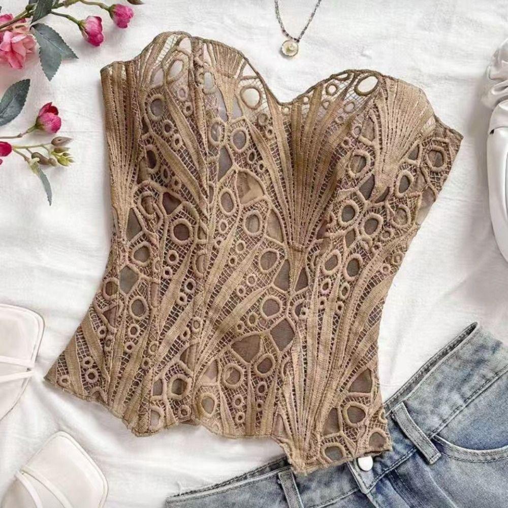 Shapers Lace Fishbone Shapewear Slim Fit Lace-up Corset Spicy Girl Style Underwear for Women  Beach