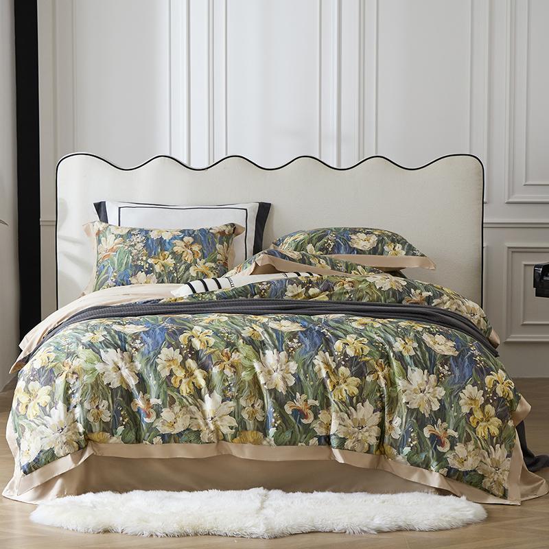 Svetanya Print Egyptian Cotton Bedding Set Bed Linen Queen King Ru Full Size Duvet Cover Set Sheet Pillowcase