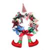 Christmas Wreath Front Door Decor Christmas Wreath with Clown Leg Decor Artificial Door Wreath