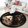 Cartoon Print Round Area Rug,Carpet Rug for Living Room Bedroom Sofa Playroom Decor,Non-slip Floor Mat