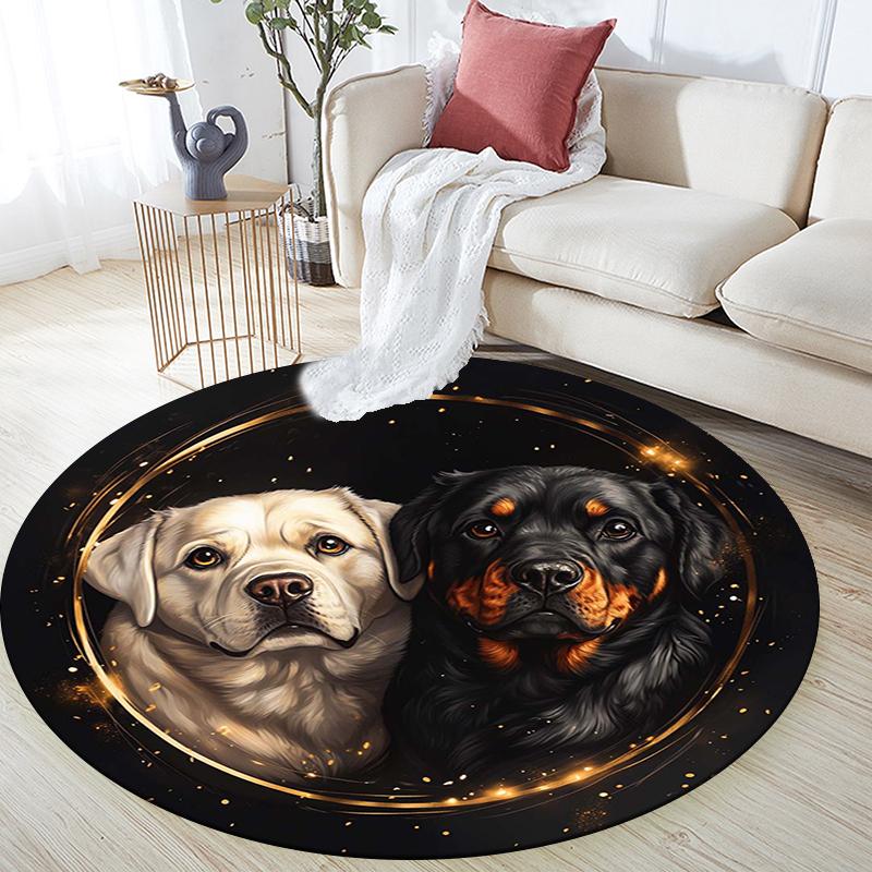 Cartoon Print Round Area Rug,Carpet Rug for Living Room Bedroom Sofa Playroom Decor,Non-slip Floor Mat