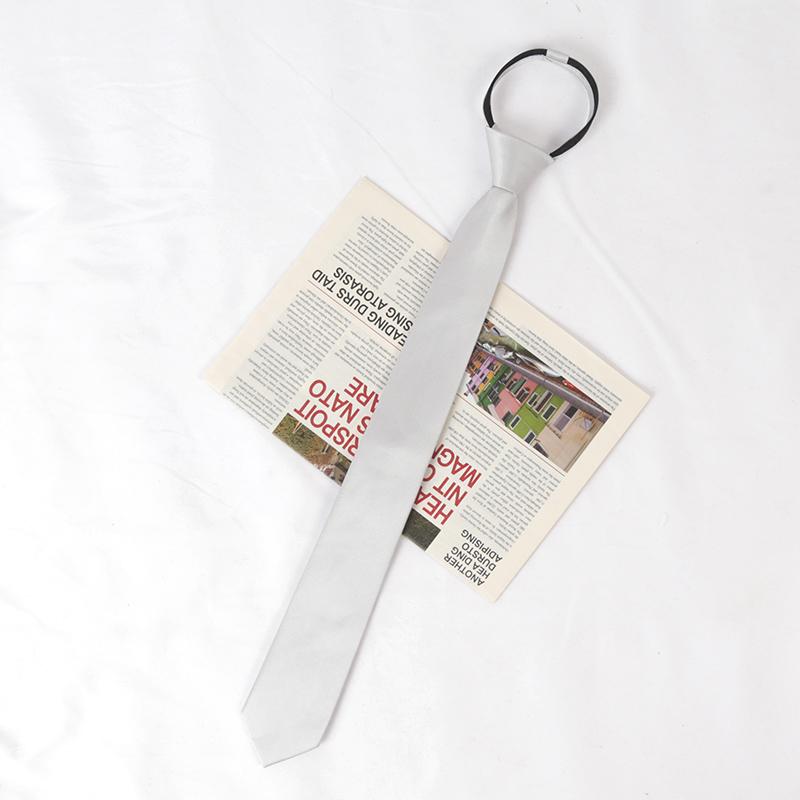 Black Colors Zipper Tie Handmade High Quality Necktie Skinny 6CM Men Ties for Man Women Jacquard Cravat Business Party Corbatas