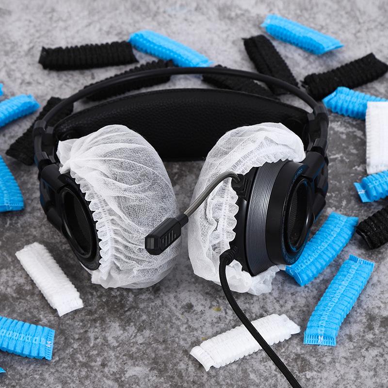 100 Stück Einweg-Kopfhörerabdeckungen Vlies Ohrpolster Staubdicht Schweißfest Ohrpolster-Schutz für Gaming-Headset-Nutzung