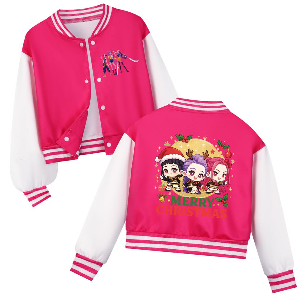 Children's Fashion Casual Long Sleeve Hooded Witch Group Printed Jacket