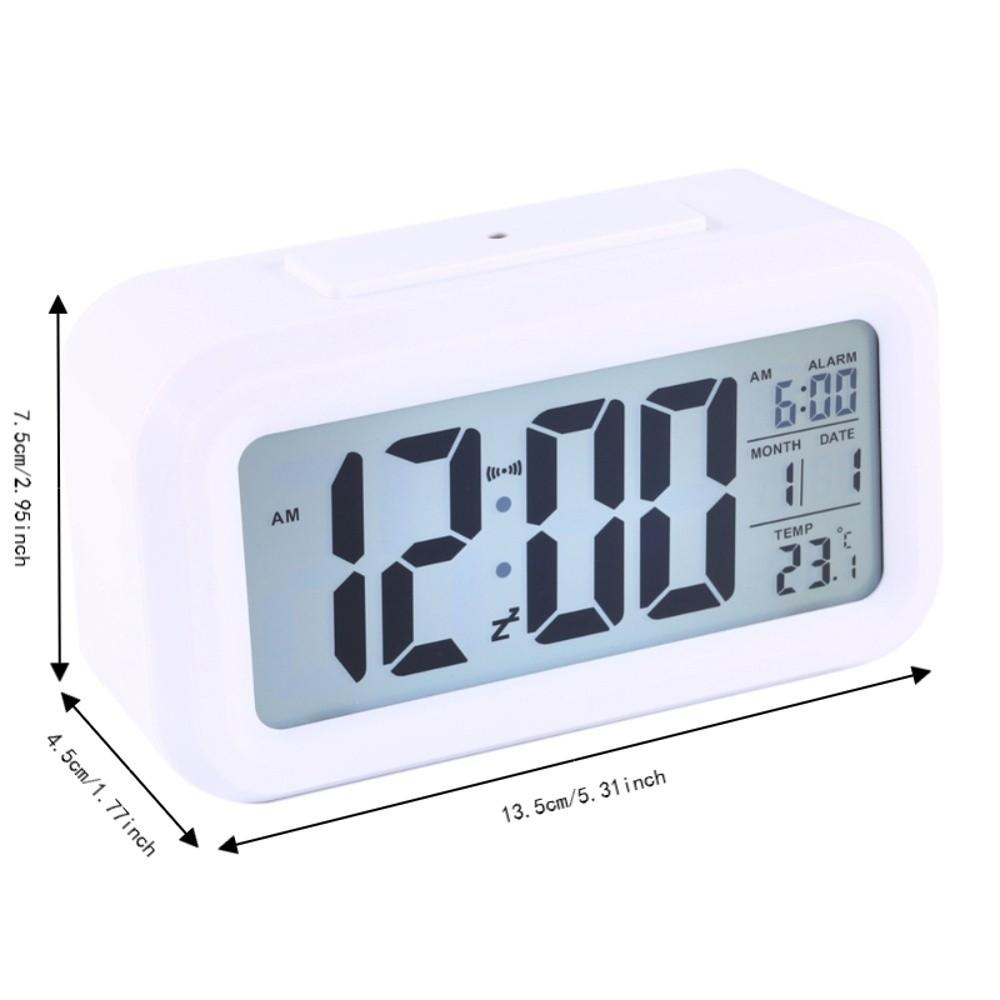 Temperature Display Digital Alarm Clock Battery Operated Bedside Alarm Clock For Bedside