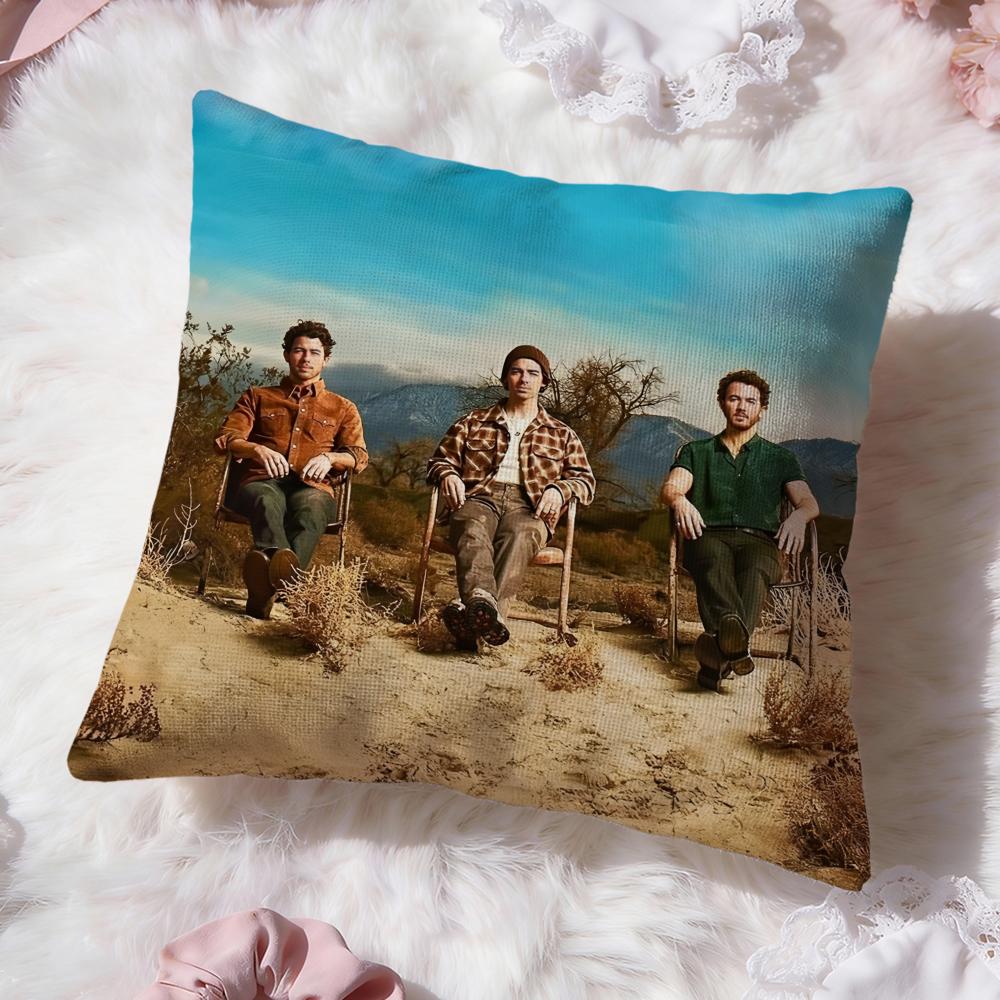 Band J-Jonas Brothers Cushion Cover Premium Comfort Reversible Pillow Cove -Two In One Design for Any Room & Car Interior