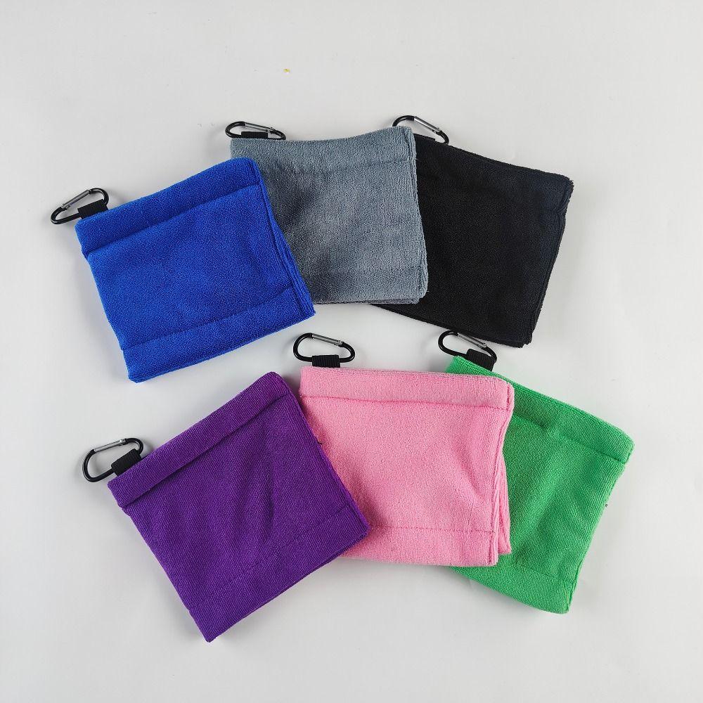 Quadratischer Golfschlägerreiniger mit Karabinerhaken Golf Wischtuch Outdoor Sport Handtuch