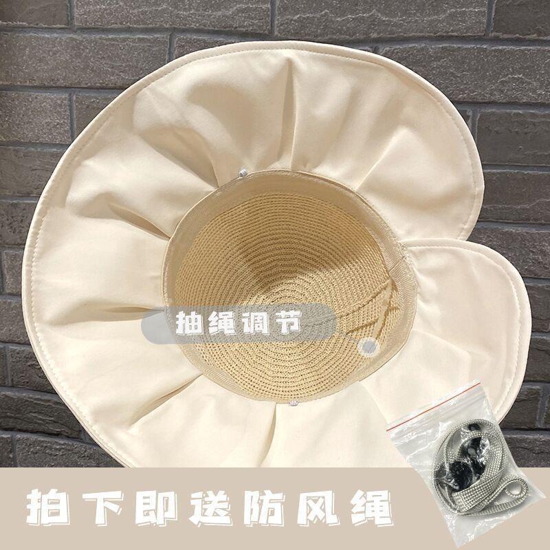 New bucket hat sun hat versatile sun hat big eaves hat bow face covering sun protection hat summer women
