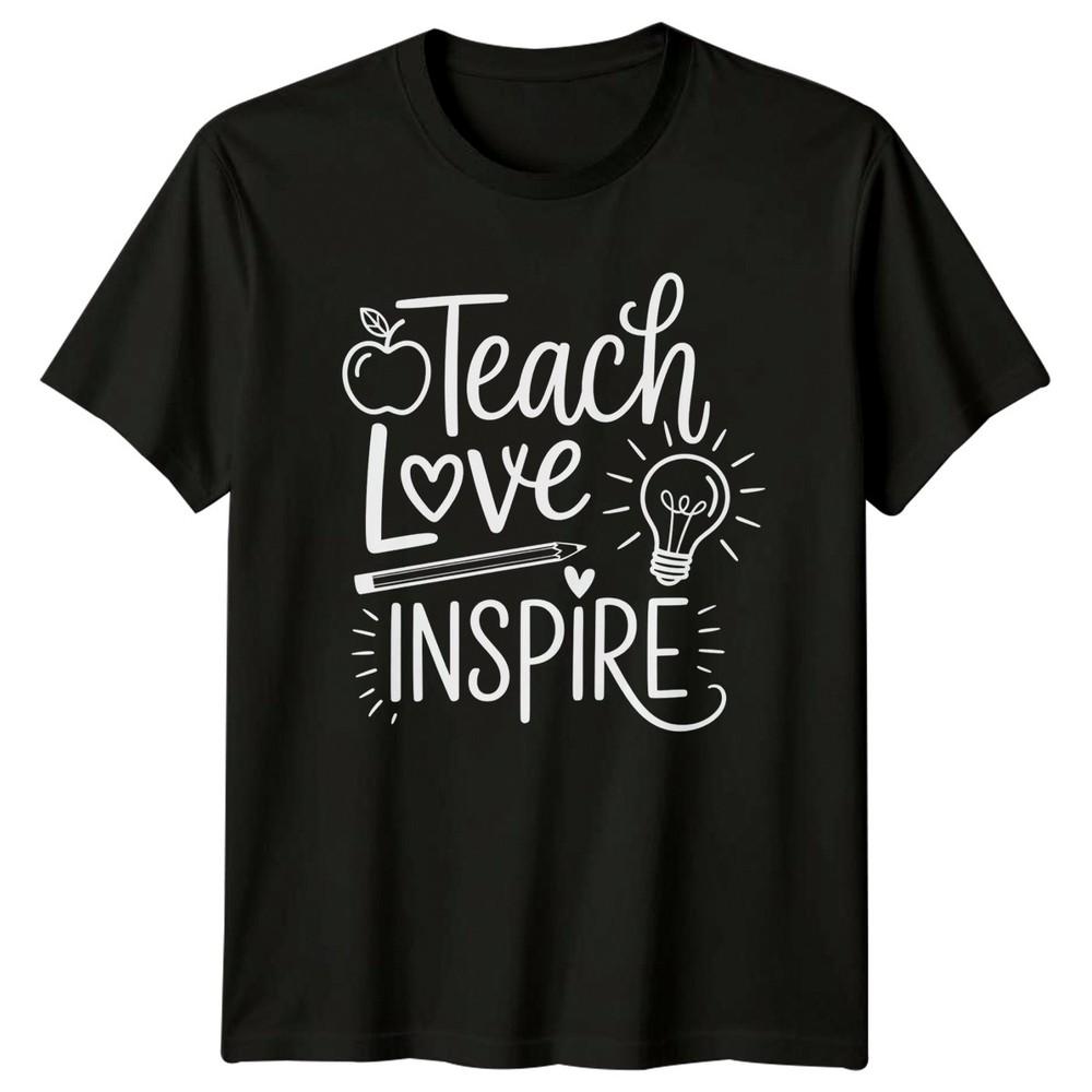 Teach Love Inspire Unisexs TShirt Teacher Appreciation Education Gift For Her