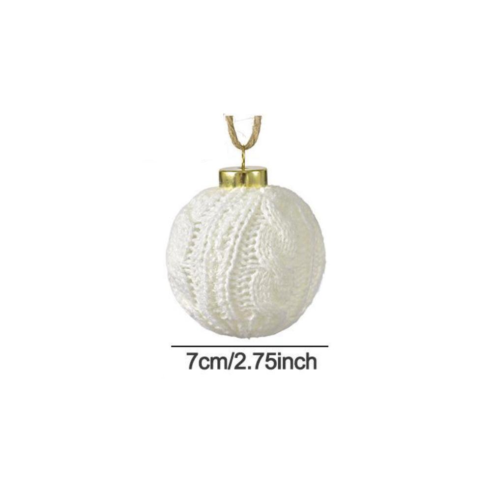Festive Atmosphere Christmas Ball Ornaments Crochet Holiday Decor Celebratory Vibe Cozy Touch Lightweight Build