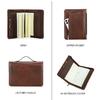A5Laptop Notebook Case Handmade Genuine Leather With Multiple Card Fountain Pen Positions School Office Supplies Stationery